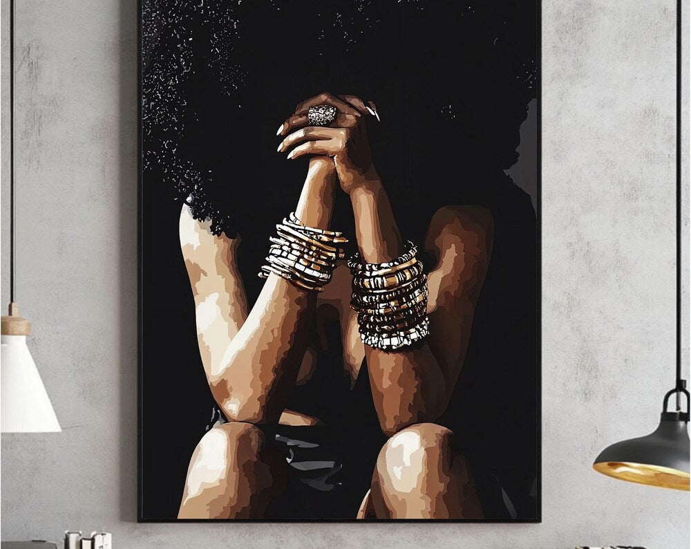 Black Woman Wall Art, Culture