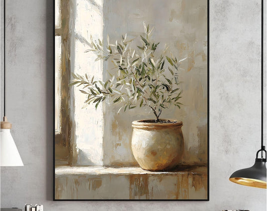 Olive Tree Still Life Painting Wall Art