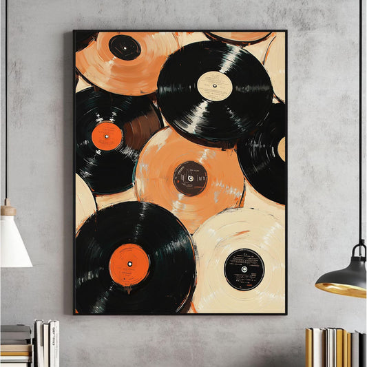 Vintage Record Eclectic Wall Art, Trendy Art, Retro Printable, Eccentric Prints, Music Poster, Vinyl Download, Vinyl Records, Digital File